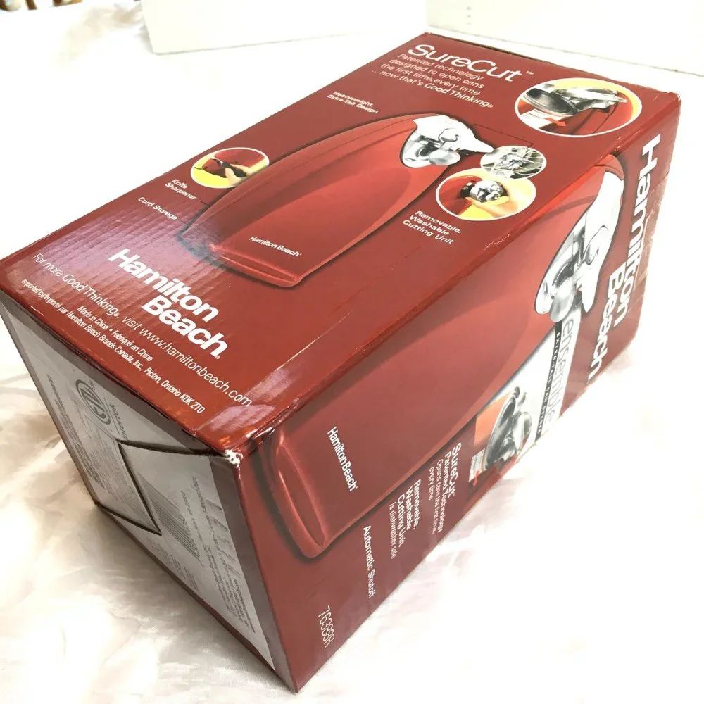 HAMILTON BEACH Red Electric Can Opener  76388R NWT